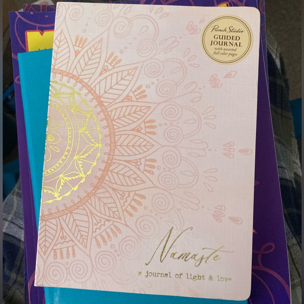 Pink and Gold Namaste Guided Journal